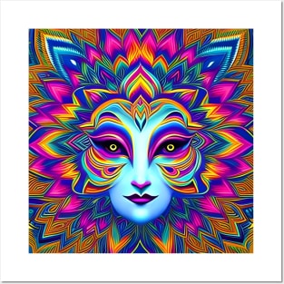Catgirl DMTfied (21) - Trippy Psychedelic Art Posters and Art